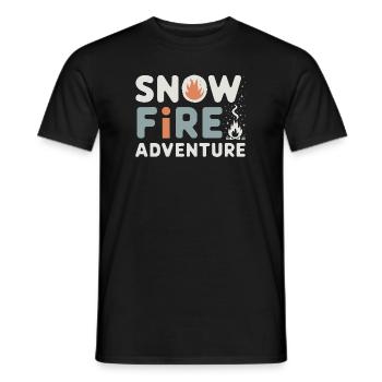 Winter Camper Snow Camping Adventure - Men's T-Shirt - black - Front - AI Model Male 178 light (178cm)