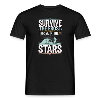 Winter Camper Snow Camping Adventure - Men's T-Shirt - black - Front - AI Model Male 178 light (178cm)