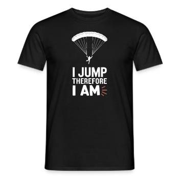 Parachutisme Débutants Aventure Nerfs - T-shirt homme - noir - Devant - AI Model Male 178 light (178cm)