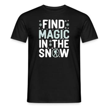Winter Camper Snow Camping Adventure - Men's T-Shirt - black - Front - AI Model Male 178 light (178cm)