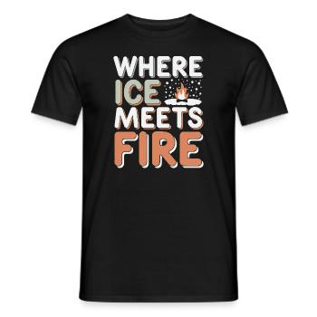 Winter Camper Snow Camping Adventure - Men's T-Shirt - black - Front - AI Model Male 178 light (178cm)