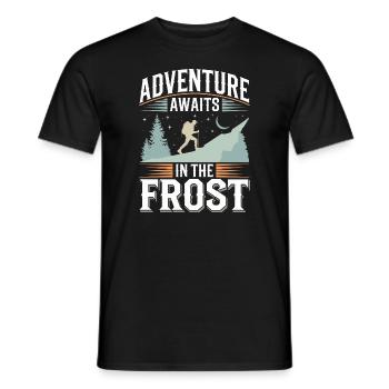 Winter Camper Snow Camping Adventure - Men's T-Shirt - black - Front - AI Model Male 178 light (178cm)
