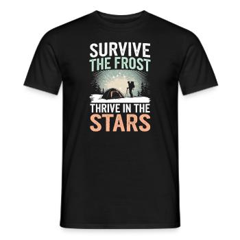 Winter Camper Snow Camping Adventure - Men's T-Shirt - black - Front - AI Model Male 178 light (178cm)