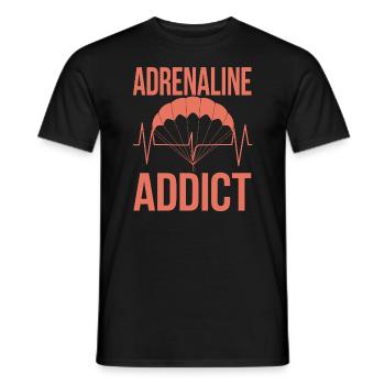 Parachutisme Débutants Aventure Nerfs - T-shirt homme - noir - Devant - AI Model Male 178 light (178cm)