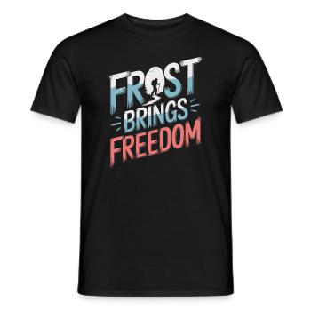Winter Camper Snow Camping Adventure - Men's T-Shirt - black - Front - AI Model Male 178 light (178cm)