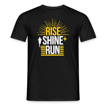 Sunrise Runner Tôt le matin Fitness Aube Courir - T-shirt homme - noir - Devant - AI Model Male 178 light (178cm)