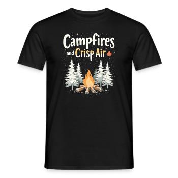 Winter Camper Snow Camping Adventure - Men's T-Shirt - black - Front - AI Model Male 178 light (178cm)