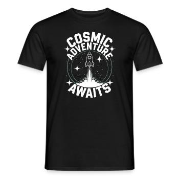 Spieler Mit Weltraumthemen Cosmic Gaming Sci-fi - Männer T-Shirt - Schwarz - Vorne - AI Model Male 178 light (178cm)