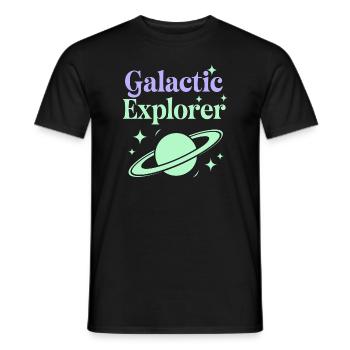 Spieler Mit Weltraumthemen Cosmic Gaming Sci-fi - Männer T-Shirt - Schwarz - Vorne - AI Model Male 178 light (178cm)