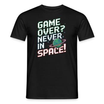Spieler Mit Weltraumthemen Cosmic Gaming Sci-fi - Männer T-Shirt - Schwarz - Vorne - AI Model Male 178 light (178cm)