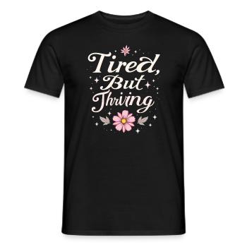 Revenge Bedtime Postponement Night Owl Sleep - Men's T-Shirt - black - Front - AI Model Male 178 light (178cm)
