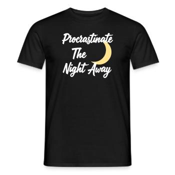 Revenge Bedtime Postponement Night Owl Sleep - Men's T-Shirt - black - Front - AI Model Male 178 light (178cm)