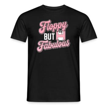 Floppy Disk Retro Tech Nostalgia Old School - Männer T-Shirt - Schwarz - Vorne - AI Model Male 178 light (178cm)