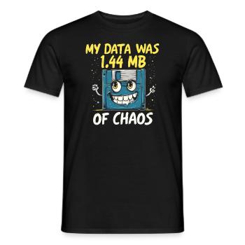 Floppy Disk Retro Tech Nostalgia Old School - Männer T-Shirt - Schwarz - Vorne - AI Model Male 178 light (178cm)