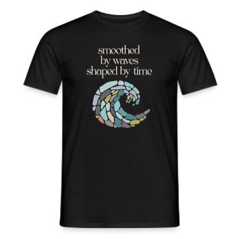 Sea Glass Hunters Collect Marine Treasures - Men's T-Shirt - black - Front - AI Model Male 178 light (178cm)