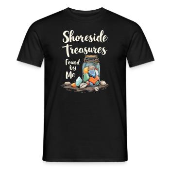 Sea Glass Hunters Collect Marine Treasures - Men's T-Shirt - black - Front - AI Model Male 178 light (178cm)