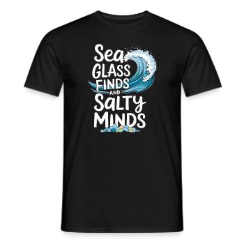 Sea Glass Hunters Collect Marine Treasures - Men's T-Shirt - black - Front - AI Model Male 178 light (178cm)