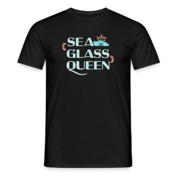 Sea Glass Hunters Collect Marine Treasures - Men's T-Shirt - black - Front - AI Model Male 178 light (178cm)