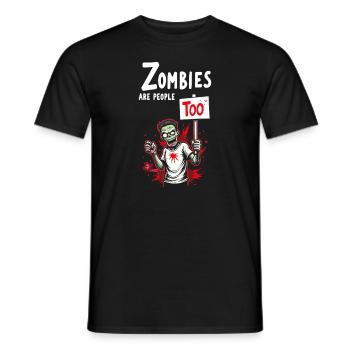 Zombie Apocalypse Humour Drôle Mort-vivant Citations - T-shirt homme - noir - Devant - AI Model Male 178 light (178cm)