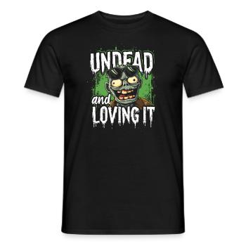 Zombie Apocalypse Humor Lustige Untote Zitate - Männer T-Shirt - Schwarz - Vorne - AI Model Male 178 light (178cm)