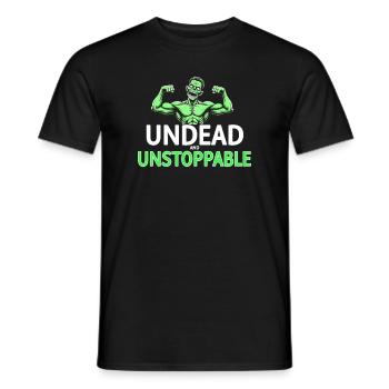 Zombie Apocalypse Humor Lustige Untote Zitate - Männer T-Shirt - Schwarz - Vorne - AI Model Male 178 light (178cm)