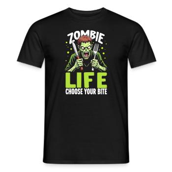 Zombie Apocalypse Humor Lustige Untote Zitate - Männer T-Shirt - Schwarz - Vorne - AI Model Male 178 light (178cm)