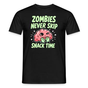 Zombie Apocalypse Humor Lustige Untote Zitate - Männer T-Shirt - Schwarz - Vorne - AI Model Male 178 light (178cm)