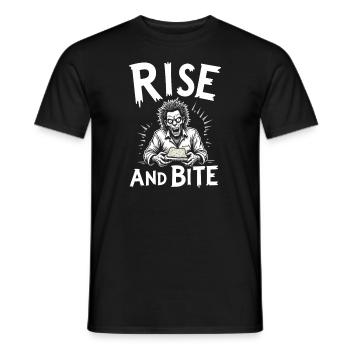Zombie Apocalypse Humor Lustige Untote Zitate - Männer T-Shirt - Schwarz - Vorne - AI Model Male 178 light (178cm)