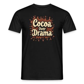 Amateurs de chocolat, Amateurs de chocolat noir, - T-shirt homme - noir - Devant - AI Model Male 178 light (178cm)