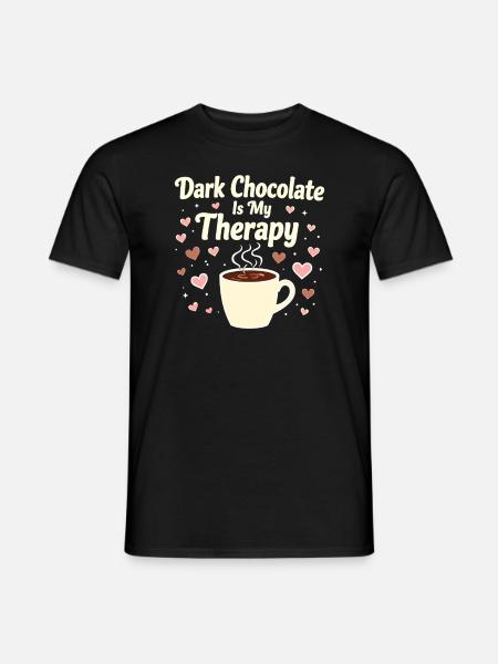 Chocolate enthusiasts, Dark chocolate fans, - Men's T-Shirt - black