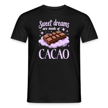 Amateurs de chocolat, Amateurs de chocolat noir, - T-shirt homme - noir - Devant - AI Model Male 178 light (178cm)