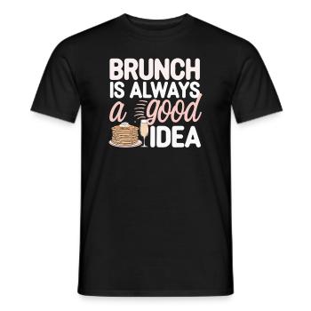 Brunch Culture Bottomless Mimosa Lovers - Men's T-Shirt - black - Front - AI Model Male 178 light (178cm)