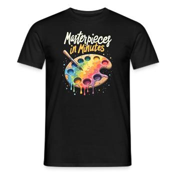 Speed Painting Live Performance Art Quick Creative - Men's T-Shirt - black - Front - AI Model Male 178 light (178cm)