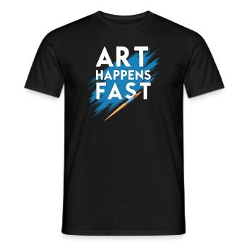Speed Painting Live Performance Art Quick Creative - Men's T-Shirt - black - Front - AI Model Male 178 light (178cm)