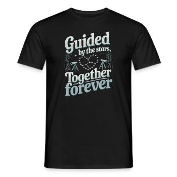 Stargazing For Couples Romantic Nights - Men's T-Shirt - black - Front - AI Model Male 178 light (178cm)