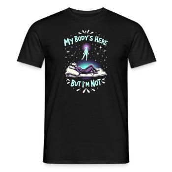 astral projection fans who are out-of-body - Men's T-Shirt - black - Front - AI Model Male 178 light (178cm)