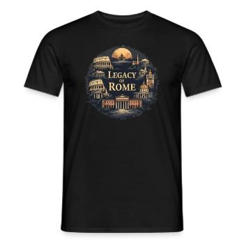 History buffs Ancient Rome enthusiasts - Men's T-Shirt - black - Front - AI Model Male 178 light (178cm)