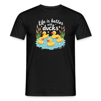 Nutztier-enten-enthusiasten Hinterhof-enten - Männer T-Shirt - Schwarz - Vorne - AI Model Male 178 light (178cm)