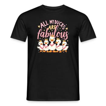 Nutztier-enten-enthusiasten Hinterhof-enten - Männer T-Shirt - Schwarz - Vorne - AI Model Male 178 light (178cm)