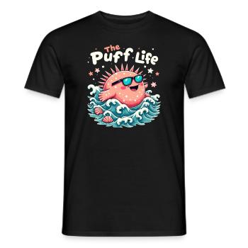 Kugelfisch-meereslebewesen-enthusiasten Quirky - Männer T-Shirt - Schwarz - Vorne - AI Model Male 178 light (178cm)
