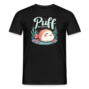 Kugelfisch-meereslebewesen-enthusiasten Quirky - Männer T-Shirt - Schwarz - Vorne - AI Model Male 178 light (178cm)