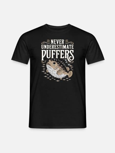 Kugelfisch-meereslebewesen-enthusiasten Quirky - Männer T-Shirt - Schwarz