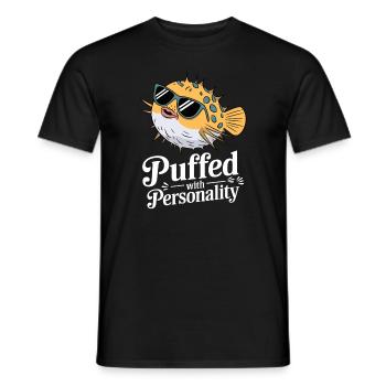 Kugelfisch-meereslebewesen-enthusiasten Quirky - Männer T-Shirt - Schwarz - Vorne - AI Model Male 178 light (178cm)