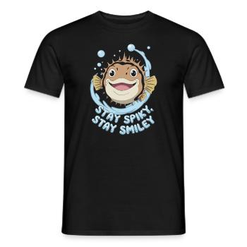Kugelfisch-meereslebewesen-enthusiasten Quirky - Männer T-Shirt - Schwarz - Vorne - AI Model Male 178 light (178cm)
