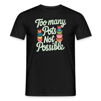 Pflanzensammler Für Zimmerpflanzensammler Im - Männer T-Shirt - Schwarz - Vorne - AI Model Male 178 light (178cm)