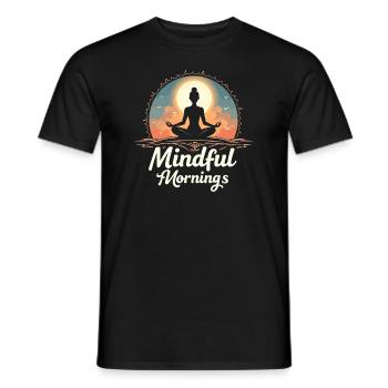 Morning Routine, Wellness Habits, More Productive - Men's T-Shirt - black - Front - AI Model Male 178 light (178cm)
