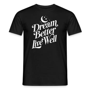 Adeptes de l’hygiène du sommeil, nuits reposantes, - T-shirt homme - noir - Devant - AI Model Male 178 light (178cm)