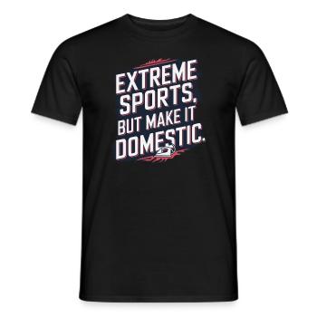 Repassage extrême Compétitif Drôle - T-shirt homme - noir - Devant - AI Model Male 178 light (178cm)
