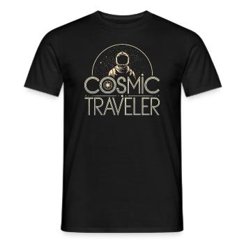 Spieler Mit Weltraumthemen Cosmic Gaming Sci-fi - Männer T-Shirt - Schwarz - Vorne - AI Model Male 178 light (178cm)