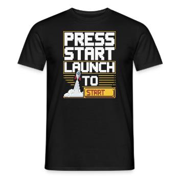 Spieler Mit Weltraumthemen Cosmic Gaming Sci-fi - Männer T-Shirt - Schwarz - Vorne - AI Model Male 178 light (178cm)